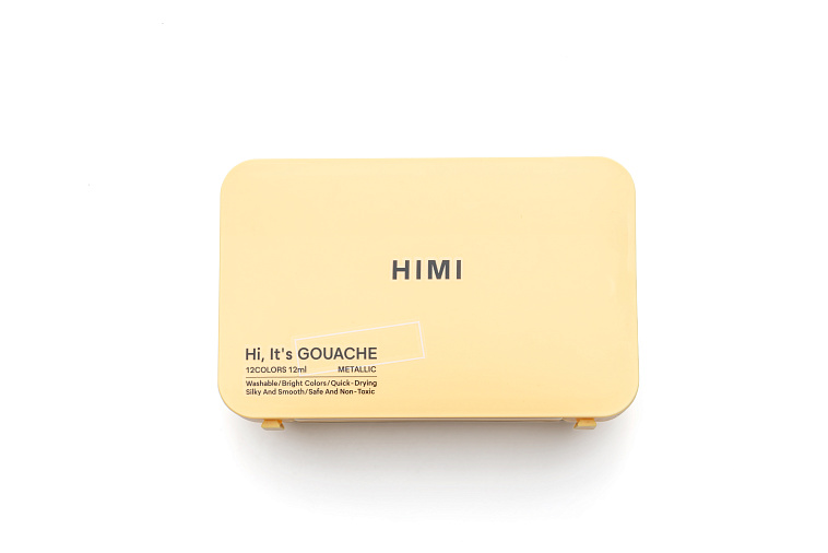 Набор гуаши HIMI 12 цв по 12 грамм, металлики 606x758