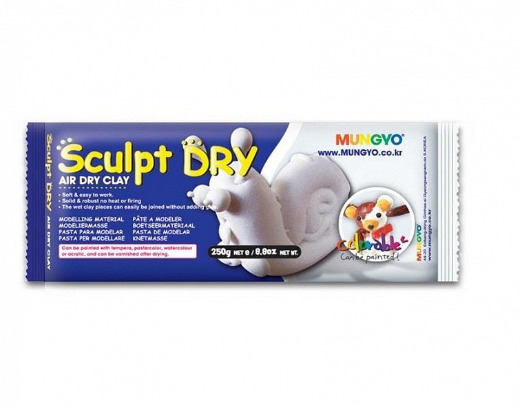 Глина для моделирования Mungyo "Sculpt Dry" 250 г белая