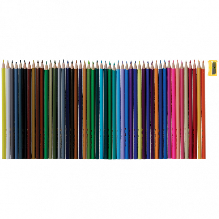 Набор карандашей цветных Faber-castell "Eco" 48 шт трехгранные + точилка в картоне  