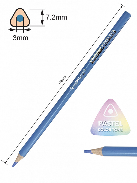 Набор цветных карандашей Acmeliae "Pastel Artmate" 24 цв, в картонном футляре