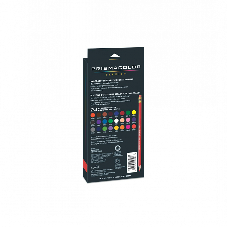 Набор карандашей цветные стираемые Prismacolor "Col-Erase" 24 цветов