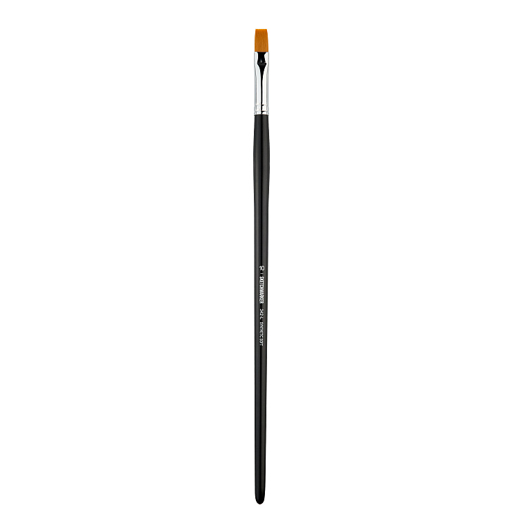 Кисть синтетика мягкая №10 плоская Sketchmarker "342" ручка длинная 606x758