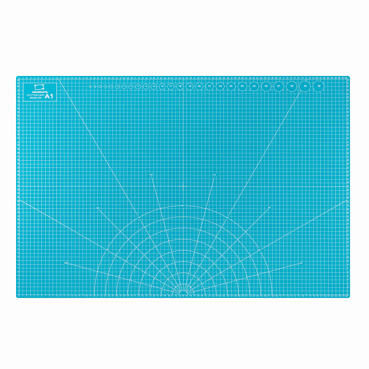 Коврик для резки Малевичъ 3-х слойный, А1, бирюзовый 606x758