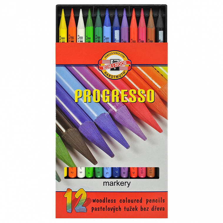 Набор карандашей цветных Koh-I-Noor "Progresso" 12 шт в картоне  