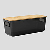 Контейнер для хранения с крышкой KK/home, 28,5×11×10,5 см, цвет чёрный 1