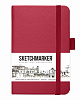 Блокнот для зарисовок Sketchmarker 9х14 см 80 л 140 г, твердая обложка Фуксия