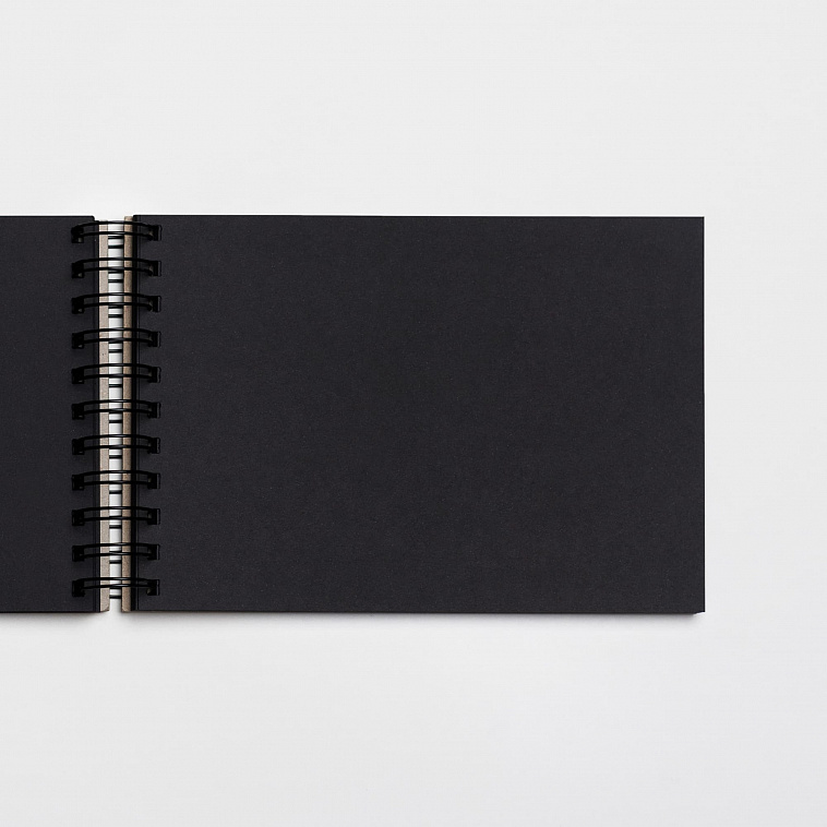 Скетчбук FALAFEL BOOKS S5 Grey Black paper, 62л, 160г