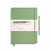 Записная книжка в точку Leuchtturm Master Slim А4+ 123 стр., твердая обложка пастельный зеленый