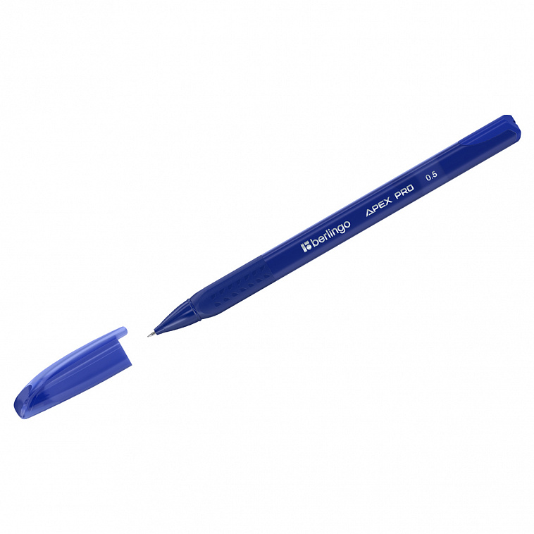 Ручка гелевая Berlingo "Apex Pro" синяя, 0,5 мм, трехгранный корпус