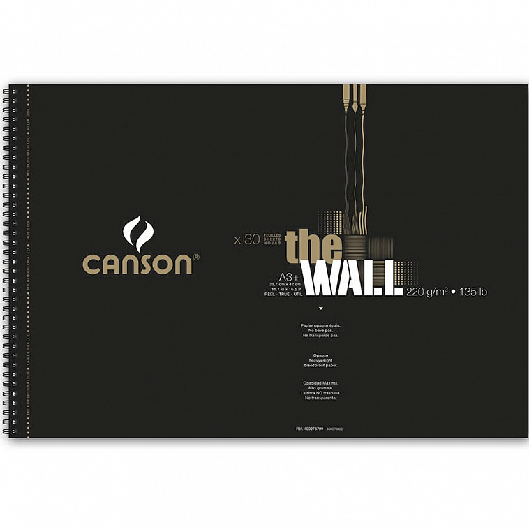 Альбом для маркера на спирали Canson "The Wall"  29,7х43,7см 30 л 220 г