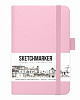 Блокнот для зарисовок Sketchmarker 9х14 см 80 л 140 г, твердая обложка Розовый