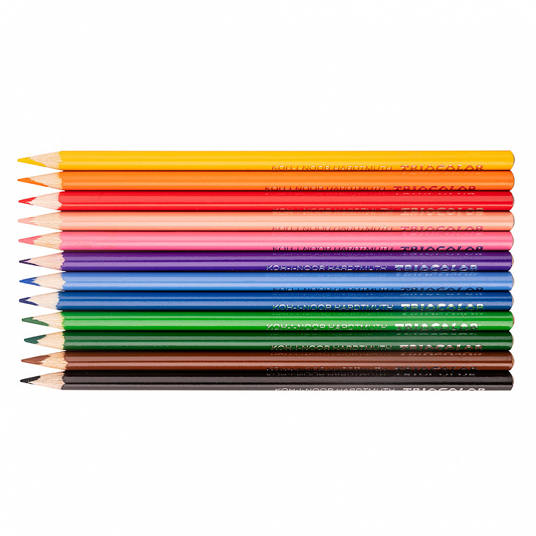 Набор карандашей цветных Koh-I-Noor "TRIOCOLOR TIGER 3132", 12 цв, картон.упак. с подвесом