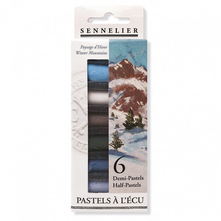 Набор сухой пастели Sennelier "A LECU" 6 цв 1/2, Зимние горы, в картонной коробке