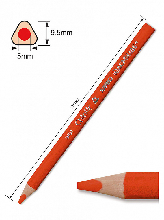 Набор карандашей цветных утолщенных трехгранных Acmeliae 12 цв. в картонном футляре
