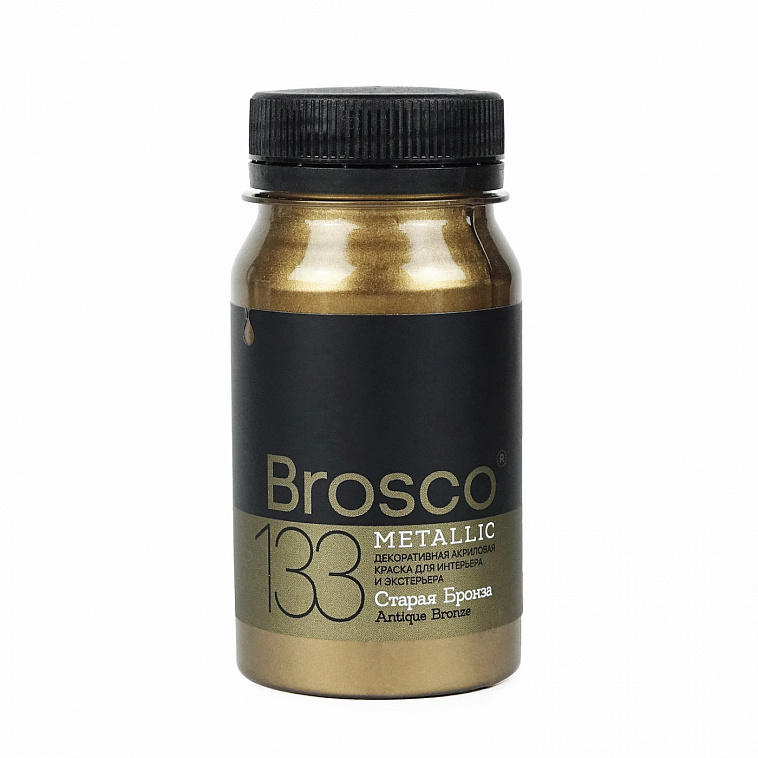 Краска декоративная Brosco 100 мл Старая бронза 606x758